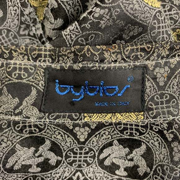 BYBLOS Grey Black Print Spread Collar Shirt - Picture 5 of 5